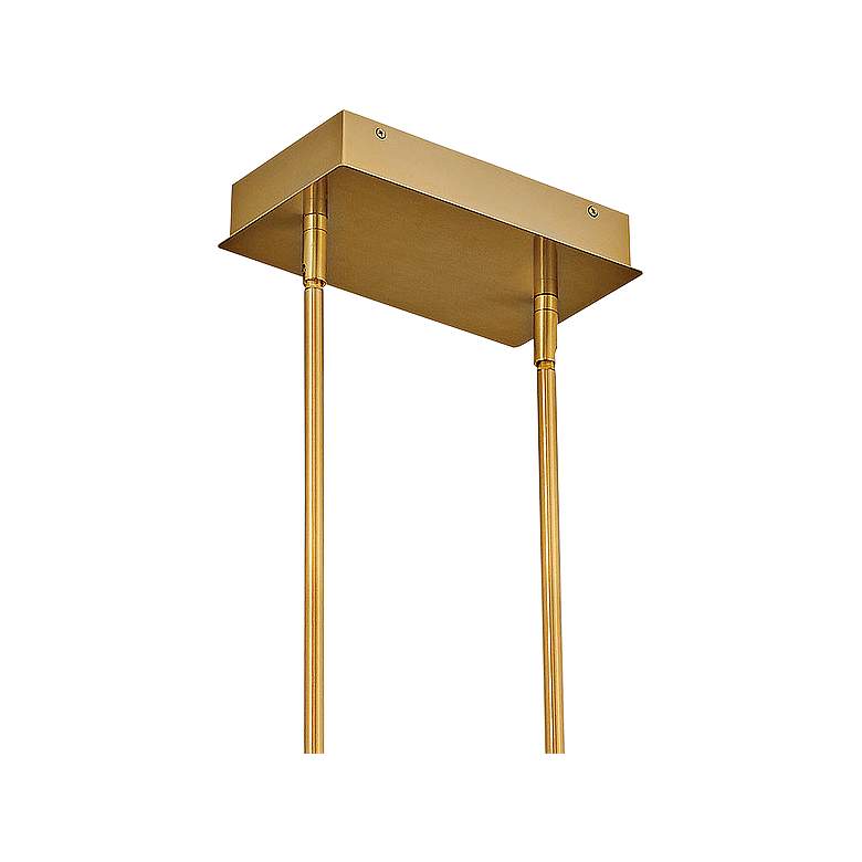 Image 4 Tangent 36" Wide Lacquered Brass 4-Light LED Pendant Light more views