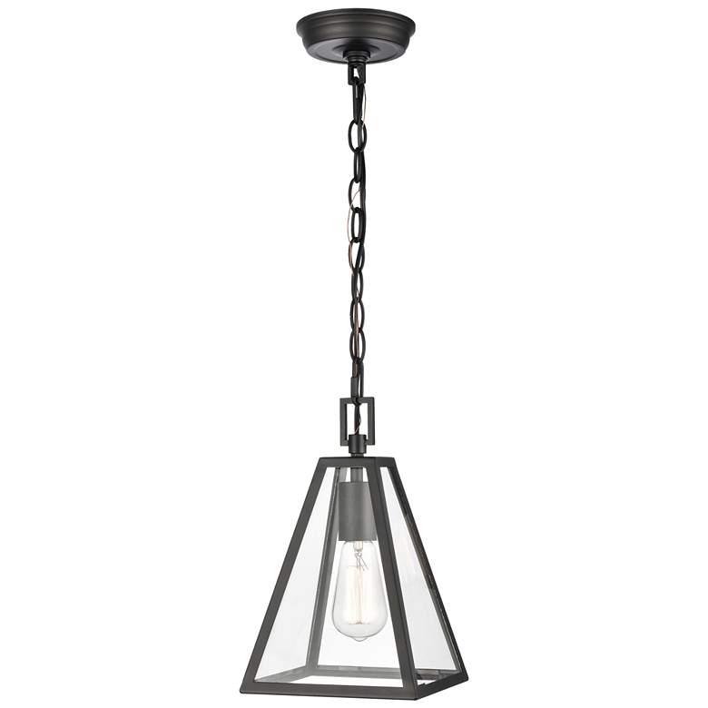 Image 1 Tangent 7" Wide 1-Light Mini Pendant - Matte black