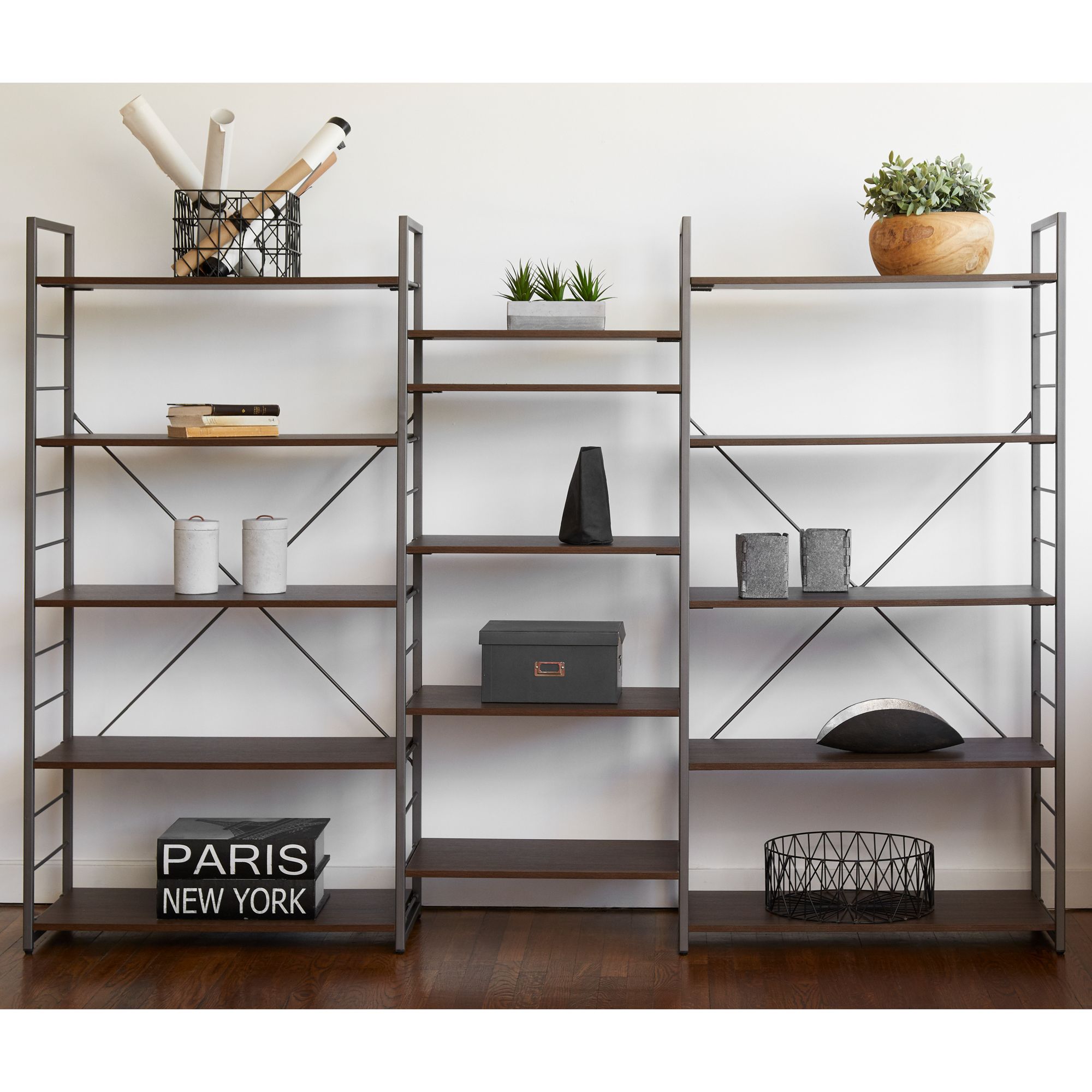 Silver bookshelf online