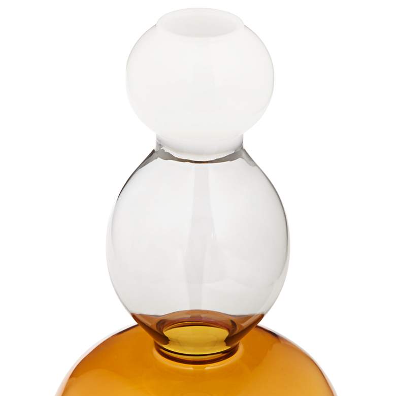 Image 4 Tanger 10 1/4" Triple Amber Glass Vase Set of 2 more views
