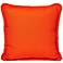 Tangerine 18" Square Ruffled Decorative Pillow