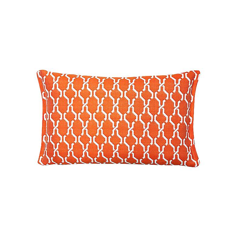 Image 1 Tangerine Chain Rectangular Throw Indoor-Outdoor Pillow