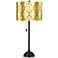 Tangier Gold Metallic Giclee Glow Tiger Bronze Club Table Lamp