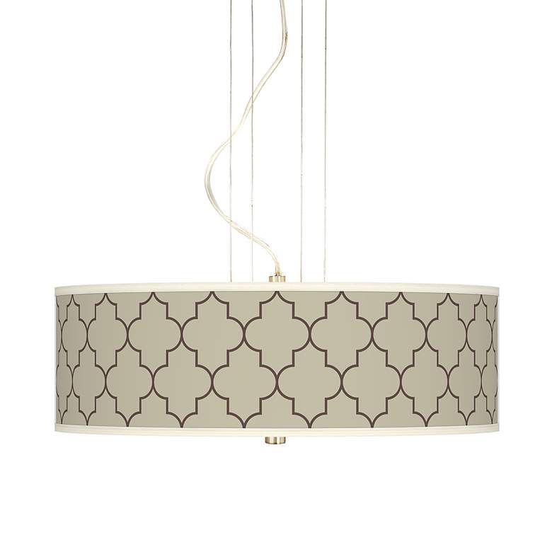Image 1 Tangier Taupe 20 inch Wide 3-Light Pendant Chandelier