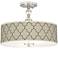 Tangier Taupe Giclee 16" Wide Semi-Flush Ceiling Light