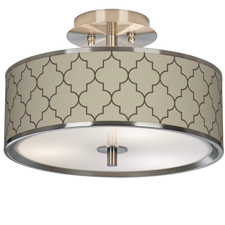 Image 1 Tangier Taupe Giclee Glow 14 inch Wide Ceiling Light