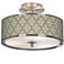 Tangier Taupe Giclee Glow 14" Wide Ceiling Light