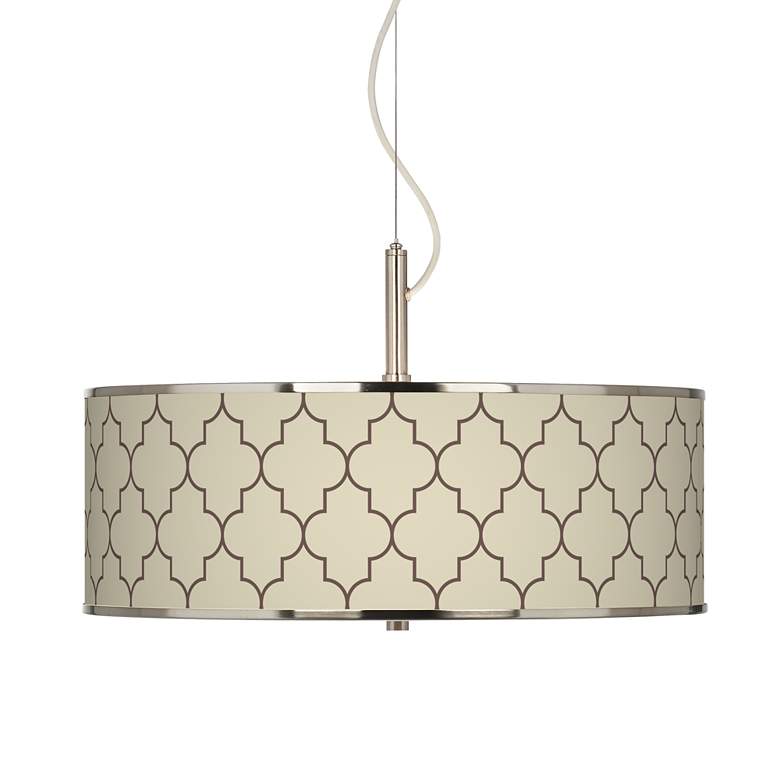 Image 1 Tangier Taupe Giclee Glow 20 inch Wide Pendant Light