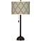 Tangier Taupe Giclee Glow Tiger Bronze Club Table Lamp