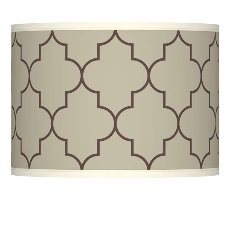 Image 1 Tangier Taupe Giclee Lamp Shade 13.5x13.5x10 (Spider)
