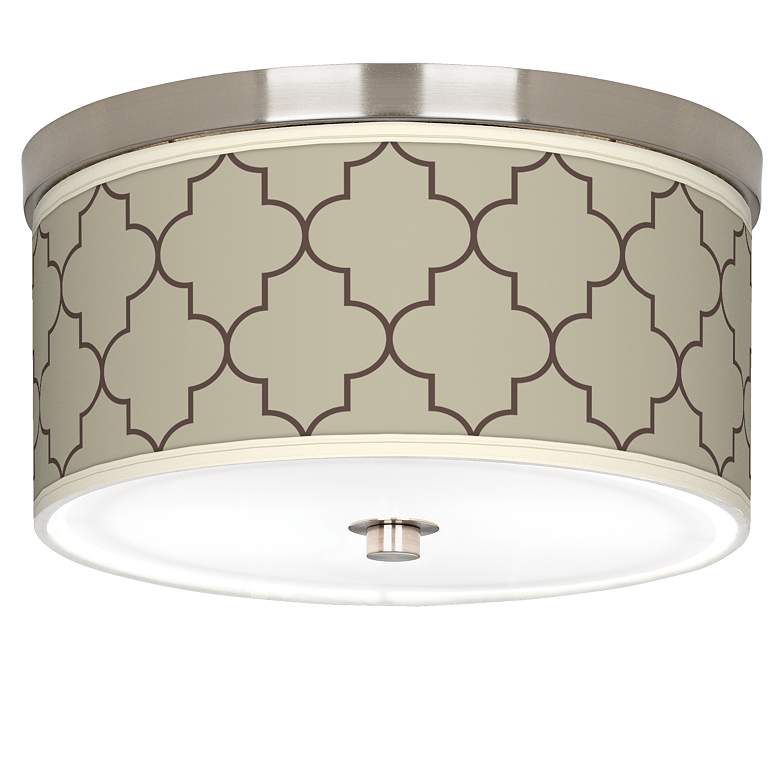 Image 1 Tangier Taupe Giclee Nickel 10 1/4 inch Wide Ceiling Light