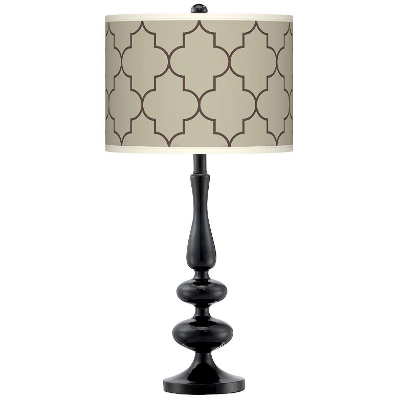 Image 1 Tangier Taupe Giclee Paley Black Table Lamp