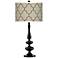 Tangier Taupe Giclee Paley Black Table Lamp