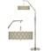 Tangier Taupe Giclee Shade Arc Floor Lamp