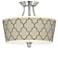 Tangier Taupe Tapered Drum Giclee Ceiling Light