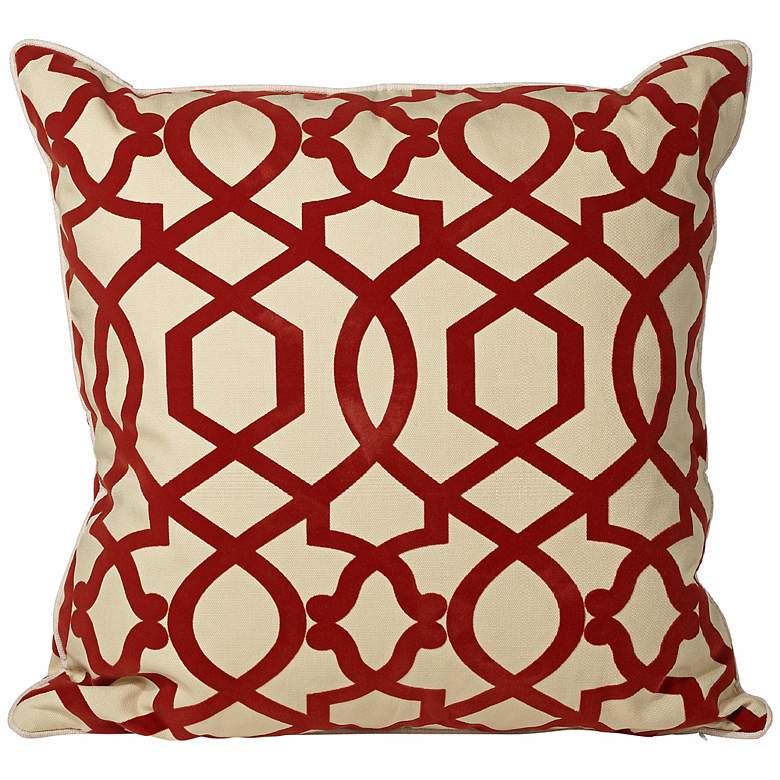 Image 1 Tangle 20 inch Square Red Throw Pillow
