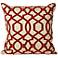 Tangle 20" Square Red Throw Pillow