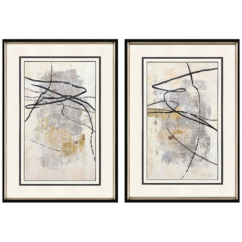 Image 2 Tangle 23"W x 33"H Framed Art - Set of 2