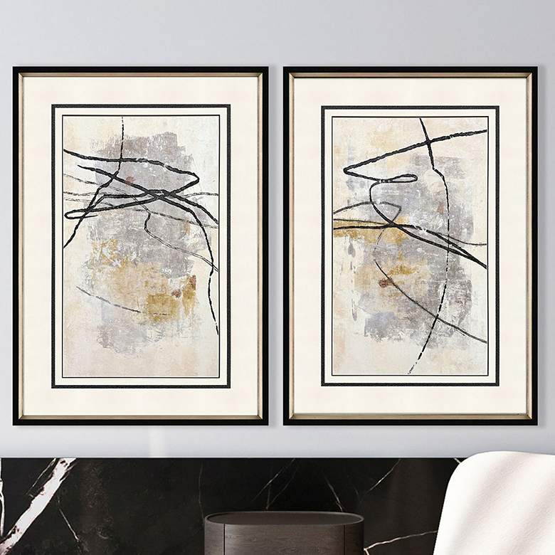 Image 1 Tangle 23"W x 33"H Framed Art - Set of 2