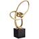 Tangled Gold Foil and Black 29 1/2" High Antique Sculpture