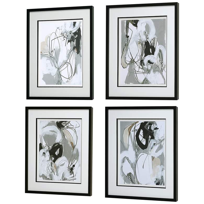 Image 4 Tangled Threads 28 1/4 inch High 4-Piece Framed Wall Art Set more views