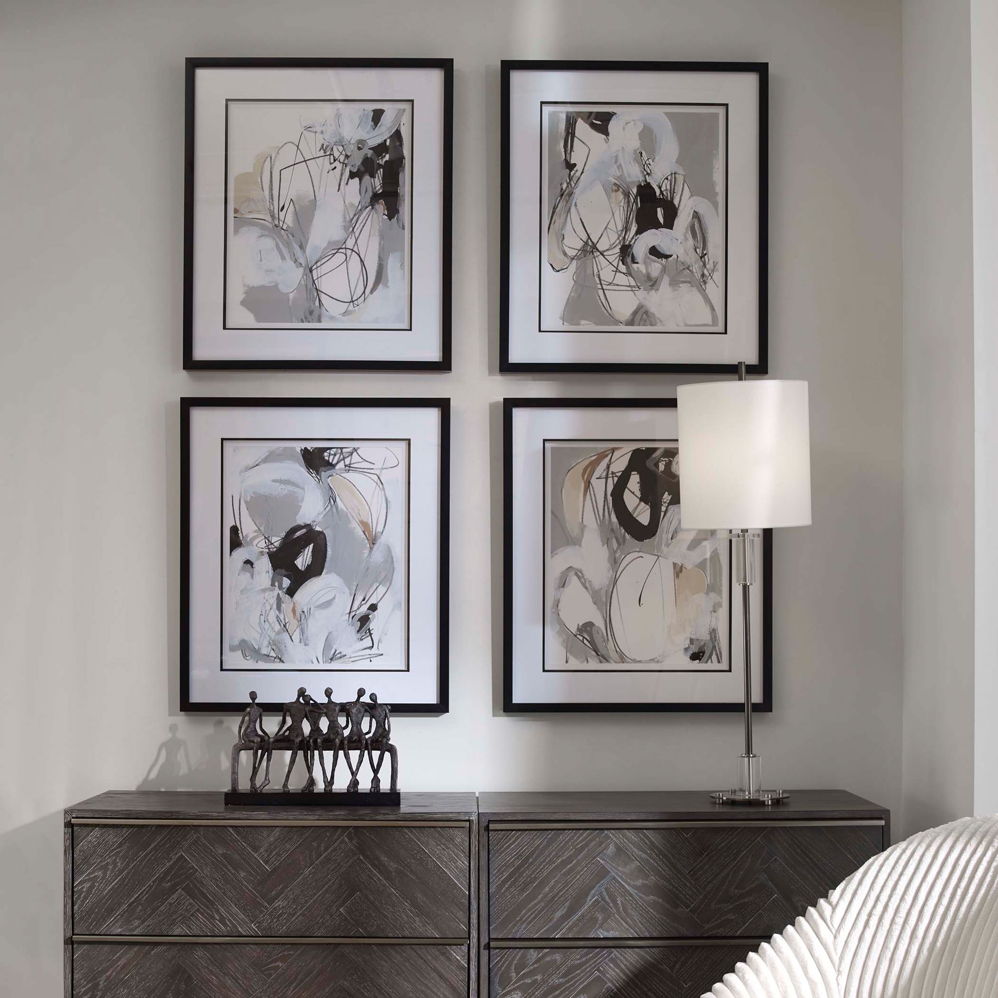 Image 5 Tangled Threads 28 1/4" High 4-Piece Framed Wall Art Set more views