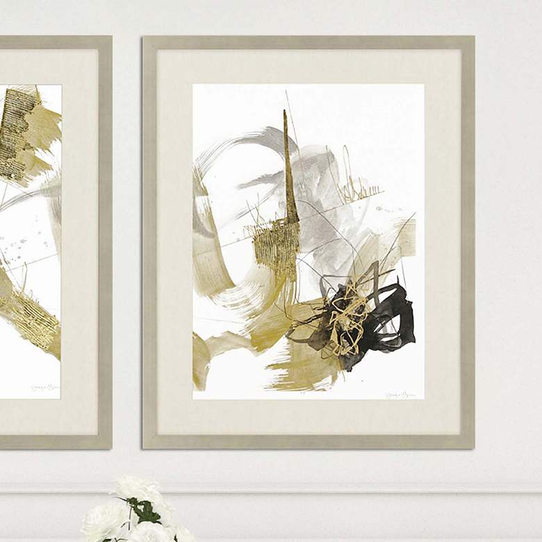 Image 1 Tangled Wire II 43" High Framed Exclusive Giclee Wall Art