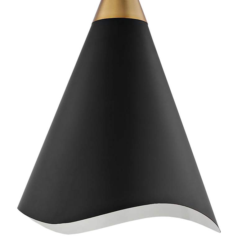 Image 4 Tango; 1 Light; Large Pendant; Matte Black with Burnished Brass more views