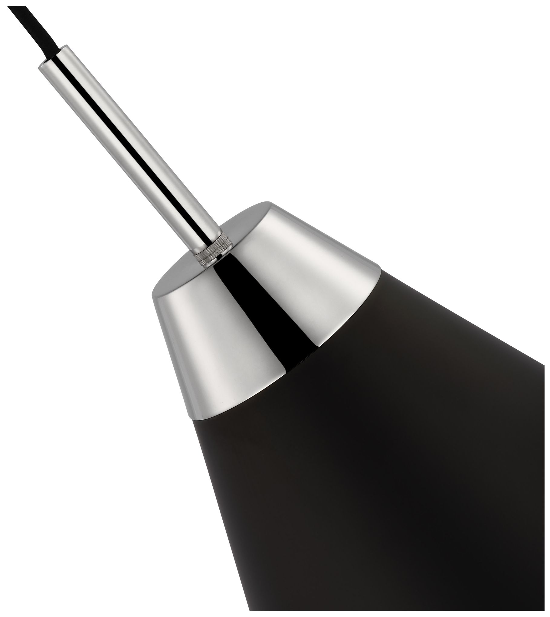 Image 4 Tango; 1 Light; Large Pendant; Matte Black with Polished Nickel more views