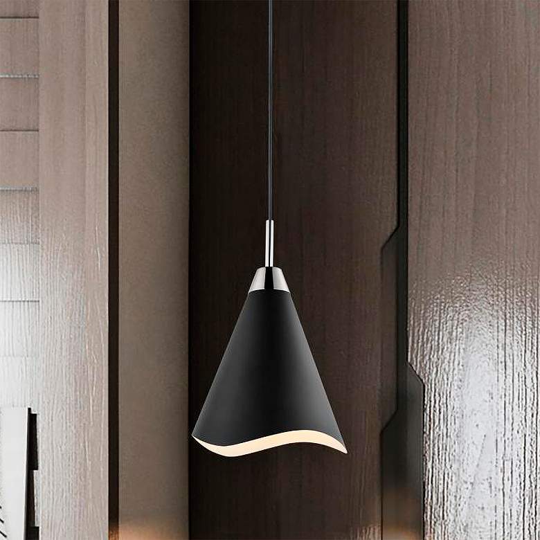 Image 1 Tango 12" Wide Polished Nickel Mini Pendant