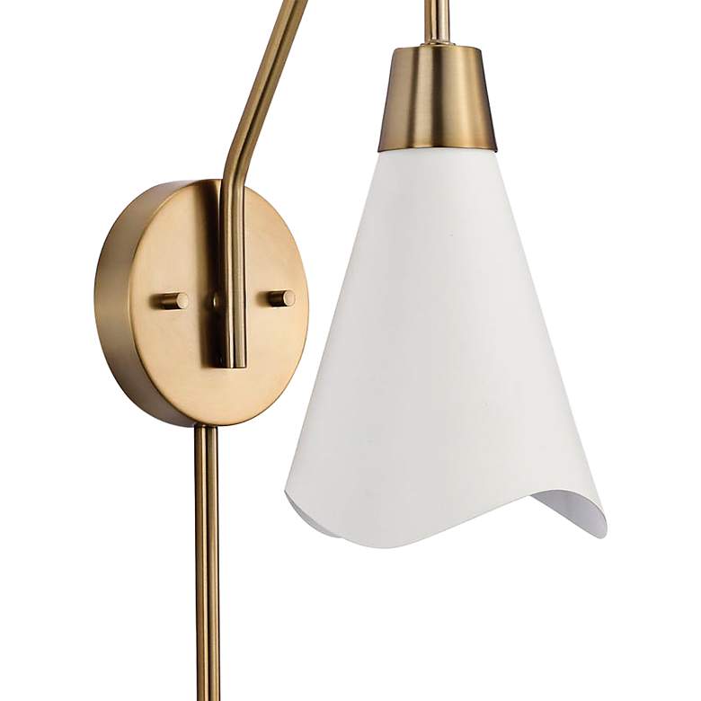 Image 3 Tango 14" High Burnished Brass Wall Sconce more views