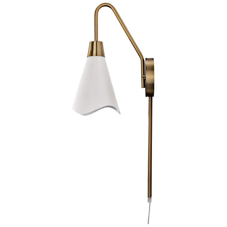 Image 5 Tango 14" High Burnished Brass Wall Sconce more views