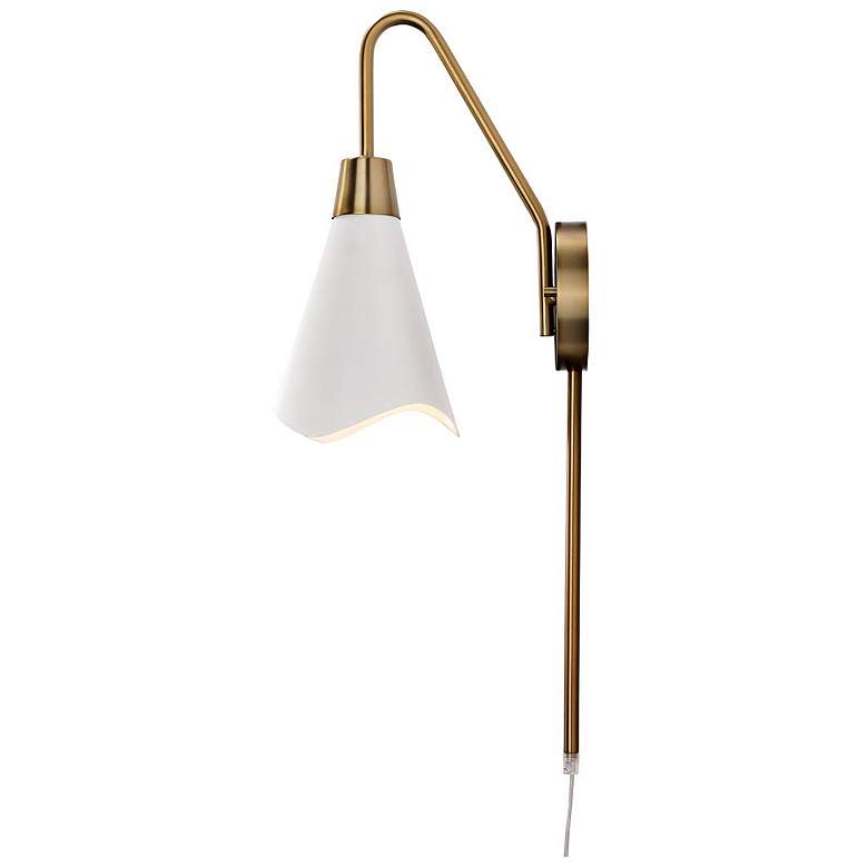 Image 6 Tango 14" High Burnished Brass Wall Sconce more views