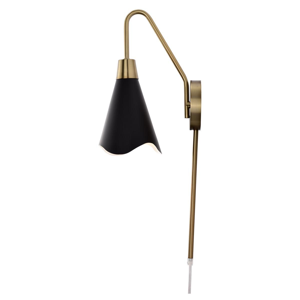 Image 2 Tango 14" High Burnished Brass with Matte Black Wall Sconce more views