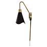 2_Tango 14" High Burnished Brass with Matte Black Wall Sconce more views