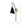 3_Tango 14" High Burnished Brass with Matte Black Wall Sconce more views