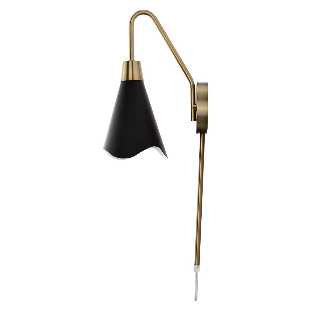 Image 4 Tango 14" High Burnished Brass with Matte Black Wall Sconce more views