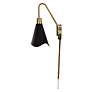 4_Tango 14" High Burnished Brass with Matte Black Wall Sconce more views