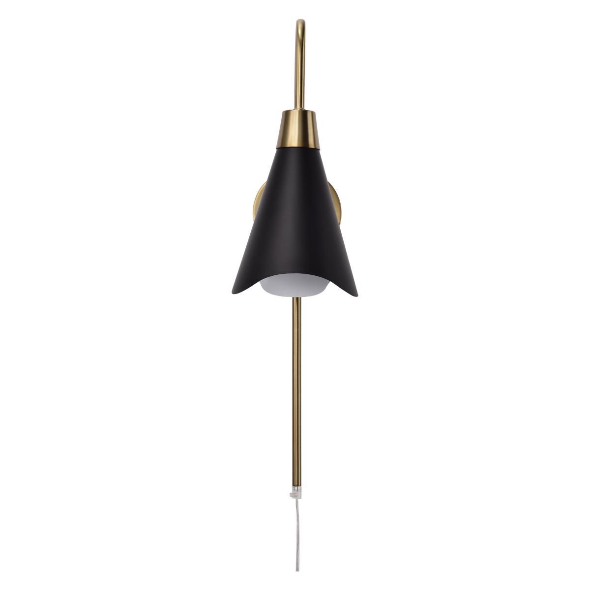 Image 7 Tango 14" High Burnished Brass with Matte Black Wall Sconce more views