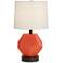 Tango 19 3/4" High Orange Etched Glass Accent Table Lamp