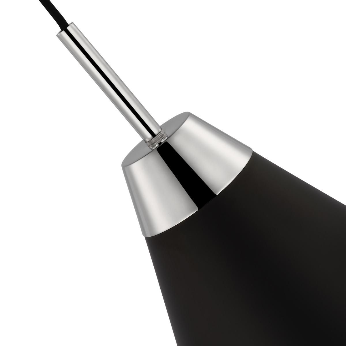 Image 5 Tango 8" Wide Polished Nickel and Matte Black Mini Pendant more views