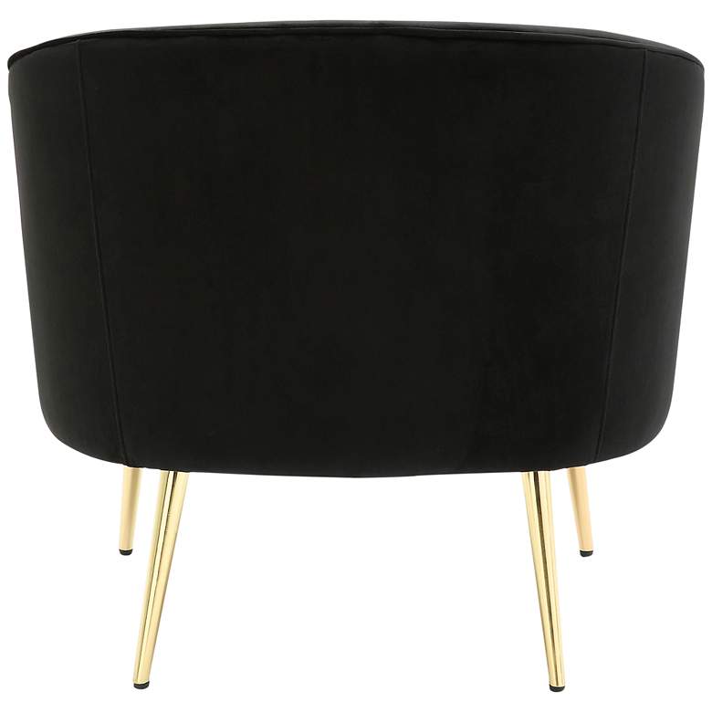 Tania Black Velvet Tufted Accent Chair more views