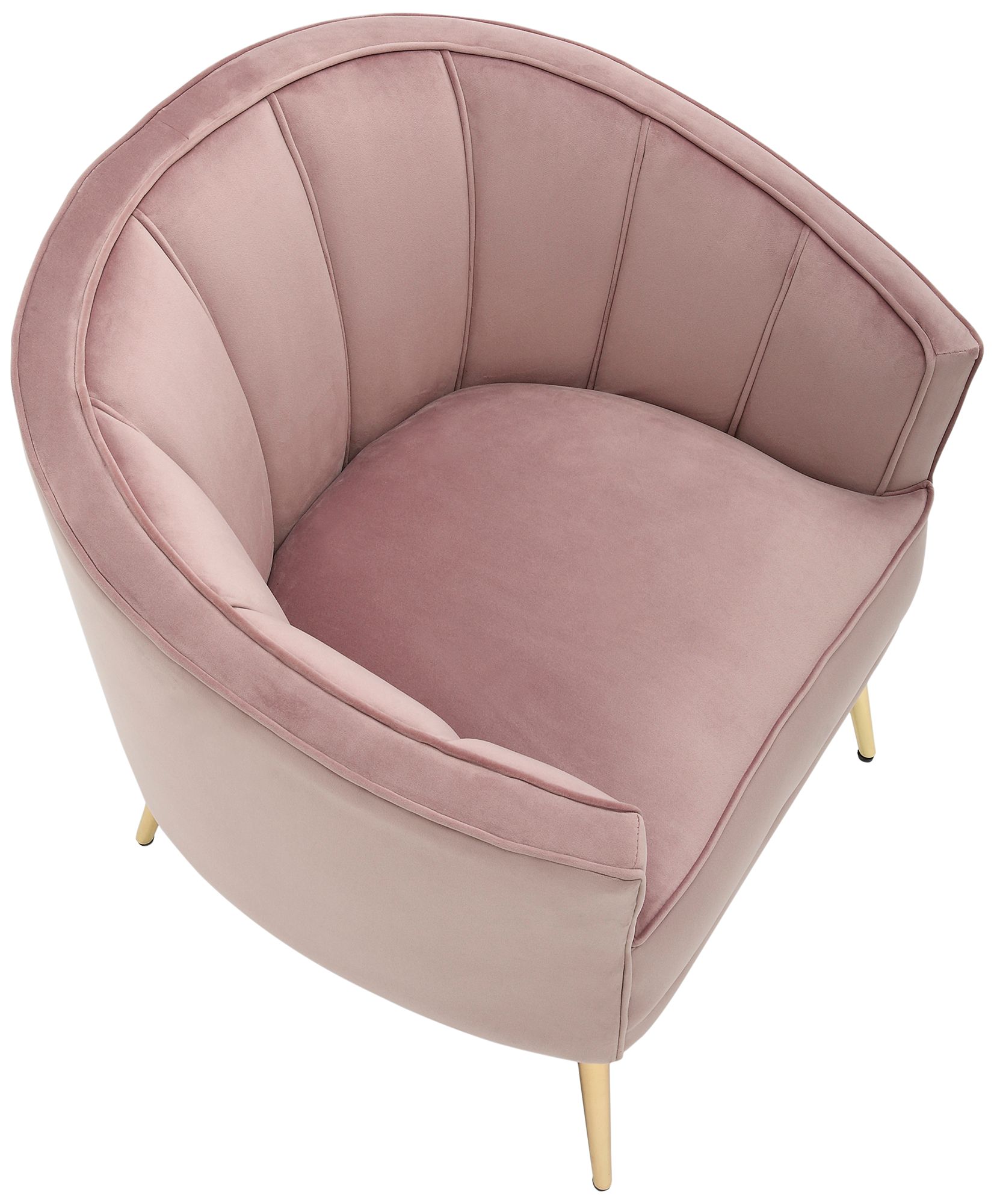 blush velvet accent chair