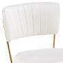 Tania Cream Velvet Fabric Adjustable Swivel Task Chair