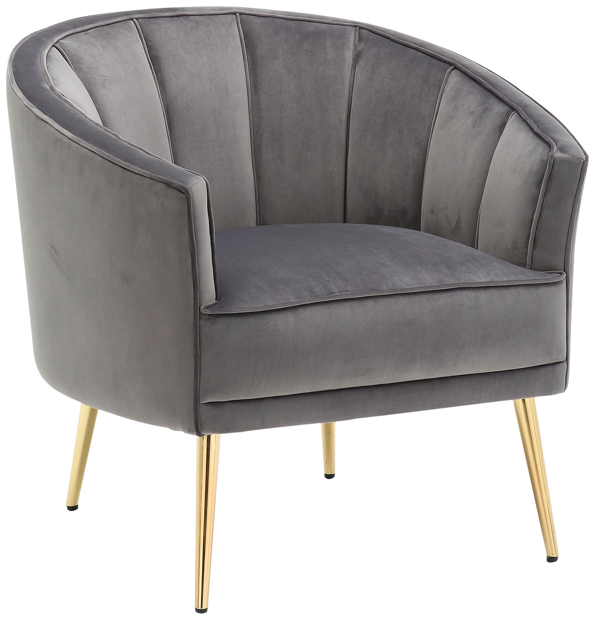 modern grey velvet chair