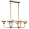 Tannehill 38" Wide Aged Brass Kitchen Island Light Pendant