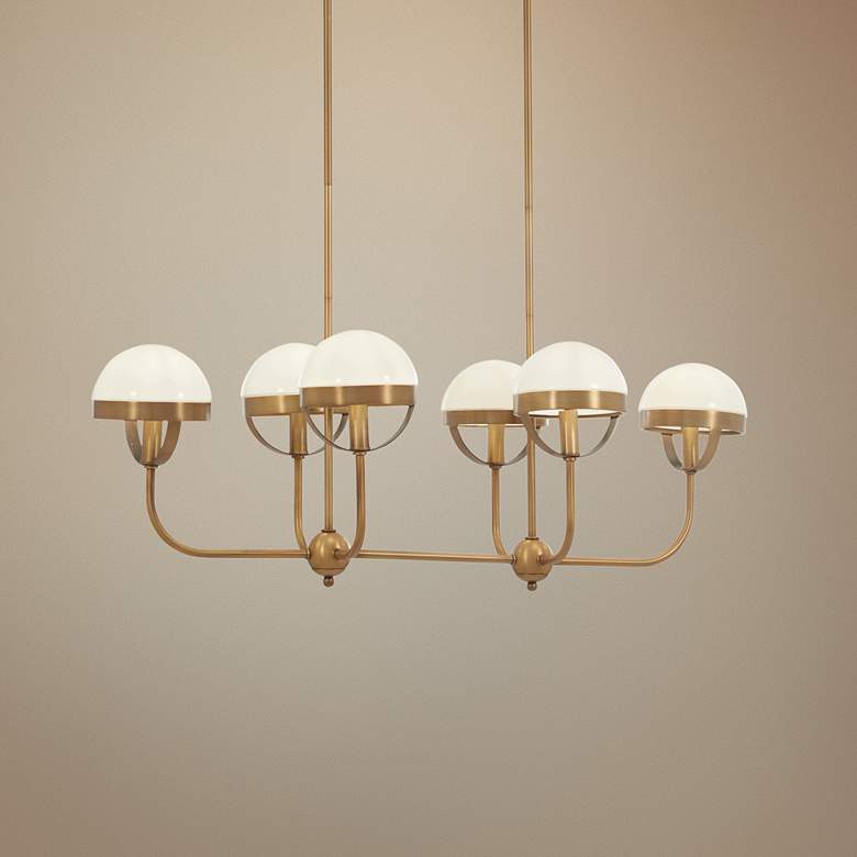 Image 1 Tannehill 38" Wide Aged Brass Kitchen Island Light Pendant