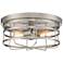 Tanner 13" Wide Satin Platinum 2-Light Ceiling Light