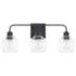 Tanner 24 1/2" Wide Matte Black 3-Light Vanity Bath Light