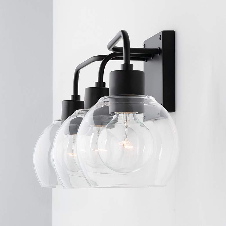 Image 5 Tanner 24 1/2" Wide Matte Black 3-Light Vanity Bath Light more views